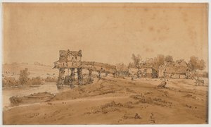 Et utvalg av tjue av de mest pittoreske utsiktene i Paris, 1802. av Thomas Girtin