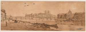 Et utvalg av tjue av de mest pittoreske utsiktene i Paris, 1802. av Thomas Girtin
