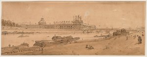 Et utvalg av tjue av de mest pittoreske utsiktene i Paris, 1802. av Thomas Girtin