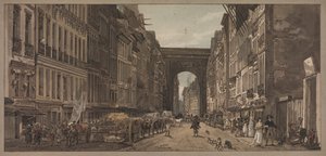 Et utvalg av tjue av de mest pittoreske utsiktene i Paris: Utsikt over porten til St. Denis..., 1803 av Thomas Girtin