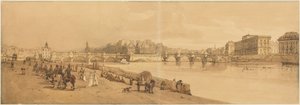 Utsikt over Pont Neuf, mynten osv.: plate 8 av Thomas Girtin