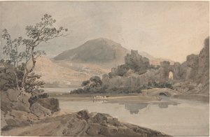 Conwy Castle, Nord-Wales av Thomas Girtin