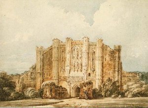PD.52-1966 Vestutsikt over Thornton Abbey, Lincolnshire, ca. 1794 (akvarell og blyant på papir) av Thomas Girtin