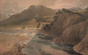 Trappesteinene på Wharfe, over Bolton Abbey, Yorkshire, 1801 av Thomas Girtin