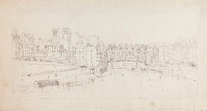 Utsikt over Pont St. Michel fra Pont Neuf av Thomas Girtin