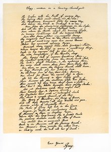 Elegy, skrevet i en landlig kirkegård, 18. desember 1750. av Thomas Gray