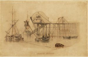 Drops at Wallsend (akvarell på papir) av Thomas H. Hair