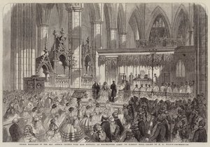 Korekteskap av pastor Arthur Thynne med frøken Kendall, i Westminster Abbey tirsdag uke av Thomas Harrington Wilson