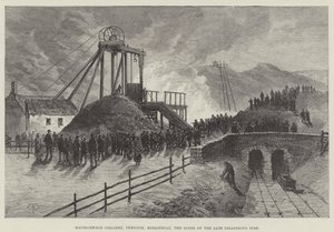 Mauricewood Colliery, Penicuik, Midlothian, scenen for den sene katastrofale brannen av Thomas Harrington Wilson