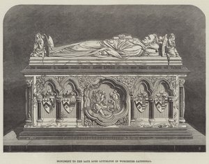 Monument til avdøde Lord Lyttelton i Worcester Cathedral av Thomas Harrington Wilson