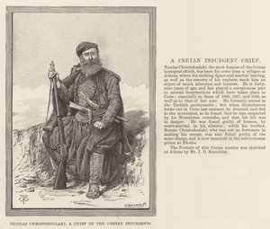 Nicolas Christodoulaki, en sjef for de kretiske opprørerne av Thomas Harrington Wilson
