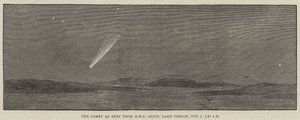 Kometen sett fra HMS Orion, Lake Timsah, 1. oktober kl. 4.30 av Thomas Harrington Wilson