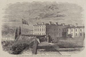 Parlamentsbygningene, Quebec, den offisielle residensen til prinsen av Wales under hans opphold i Quebec av Thomas Harrington Wilson