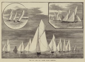 The Royal Thames og New Thames Yacht Clubs kamper av Thomas Harrington Wilson
