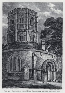 Den hellige gravs kirke før restaurering (gravering) av Thomas Hearne