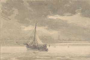 Themsen fra Ship Inn, Greenwich av Thomas Hearne