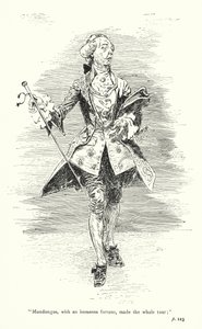 Illustrasjon til En sentimental reise av Laurence Sterne (lito)