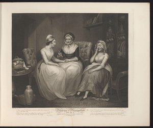 Servitrisen henvender seg til hushjelpene Plate 2. Gode råd fra en gammel tjener til de unge Dyd og utskeielser (serietittel) Diligence & Dissipation (serietittel på objekt)