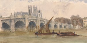 Westminster Bridge og Abbey av Thomas Hollis