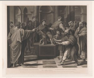 Elymas ble slått med blindhet av Paulus Trollmannen Elymas slo med blindhet (tittel på objekt) Trykk etter Raphael (serietittel) The Raphael Cartoons (serietittel) av Thomas Holloway
