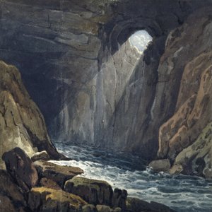 Interiør i hulen ved Porth yr Ogof
