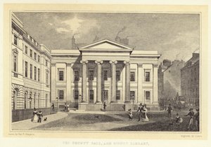 Fylkeshuset og signetbiblioteket (gravering) av Thomas Hosmer (after) Shepherd