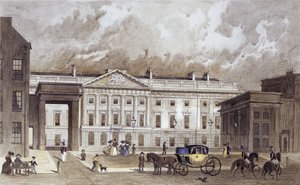 En moderne gravering av den nye Royal Mint, ca. 1830 (håndfarget gravering) av Thomas Hosmer Shepherd