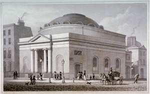 Albion Chapel, London, c1827. av Thomas Hosmer Shepherd