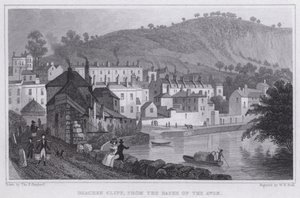 Beachen Cliff, fra bredden av Avon (gravering) av Thomas Hosmer Shepherd