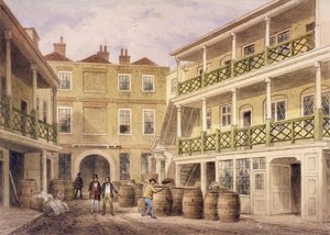 Bell Inn, Aldersgate Street, London, 1857 av Thomas Hosmer Shepherd