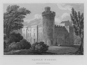 Castle Forbes, Aberdeenshire (gravering) av Thomas Hosmer Shepherd