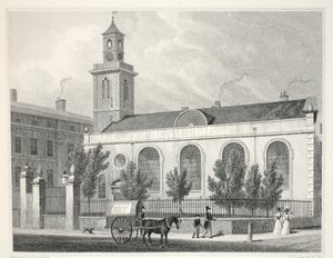 Church of St Mary, Aldermanbury, fra puben 