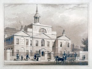 City of London Lying-In Hospital, City Road, Finsbury, London, c1827. av Thomas Hosmer Shepherd