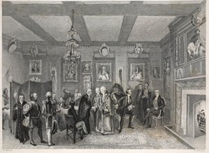 Council Chamber, Vintner's Hall, fra puben 'London Interiors with their Costumes and Ceremonies'. Joseph Mead, London, ca. 1843 (stålgravering) av Thomas Hosmer Shepherd