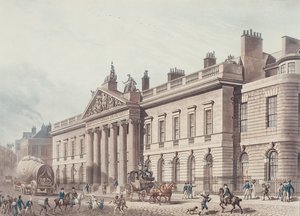 East India House, gravert av Joseph Constantine Stadler (fl.1780-1812), pub. av Ackermanns 'Repository of Arts' (akvatint) (se også 18619) av Thomas Hosmer Shepherd