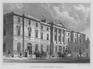 Exchange Buildings, Leith (gravering) av Thomas Hosmer Shepherd
