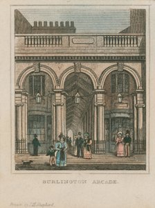 Utvendig utsikt over Burlington Arcade av Thomas Hosmer Shepherd