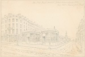Fleet Market fra Holborn Bridge (nå fjernet) av Thomas Hosmer Shepherd