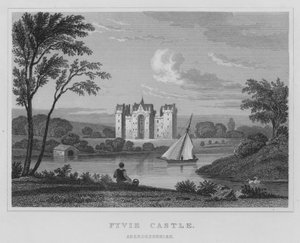 Fyvie Castle, Aberdeenshire (gravering) av Thomas Hosmer Shepherd