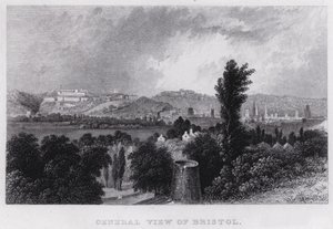 Generelt syn på Bristol (gravering) av Thomas Hosmer Shepherd