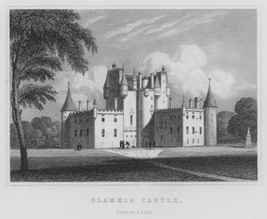 Glamis Castle, Forfarshire (gravering) av Thomas Hosmer Shepherd