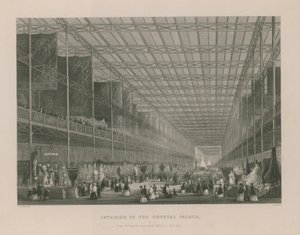 Interiør av Crystal Palace (gravering) av Thomas Hosmer Shepherd