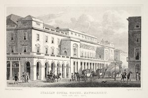 Italian Opera House, Haymarket, fra puben 