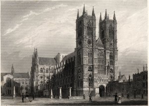 London, utsikt over Abbey of Wesminster av Thomas Hosmer Shepherd