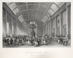 Long Room i Custom-House, fra puben 