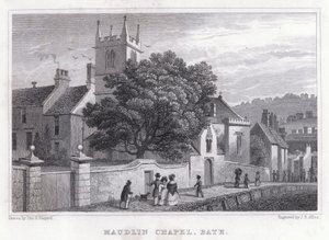 Maudlin kapell, Bath (gravering) av Thomas Hosmer Shepherd