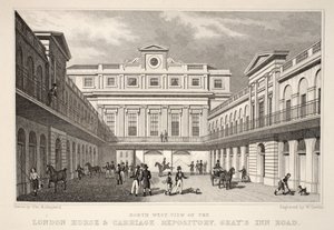 N.W. Utsikt over London Horse and Carriage Repository, Gray
