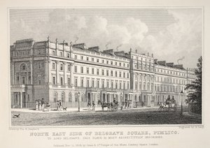 North East Side of Belgrave Square, Pimlico, fra puben 