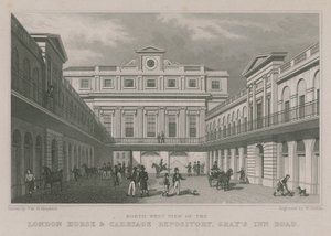 Nordvestlig utsikt over London Horse and Carriage Repository, Gray