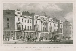 En del av vestsiden av Regent Street, London av Thomas Hosmer Shepherd